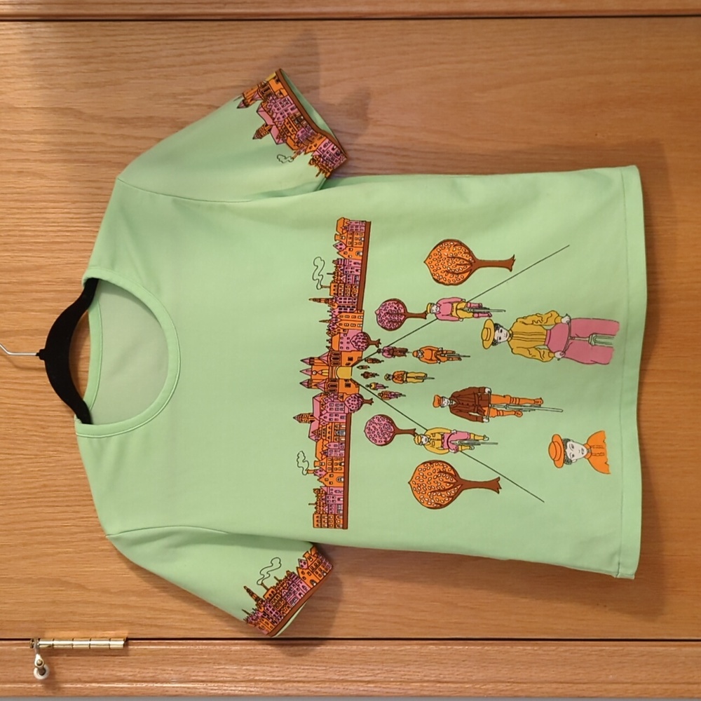 Vintage Short Sleeve Polyester Shirt